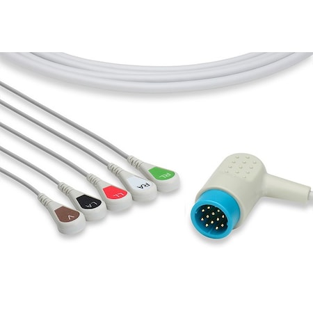 Stryker/Physio Control Direct-Connect ECG Cable - 5 Leads Snap